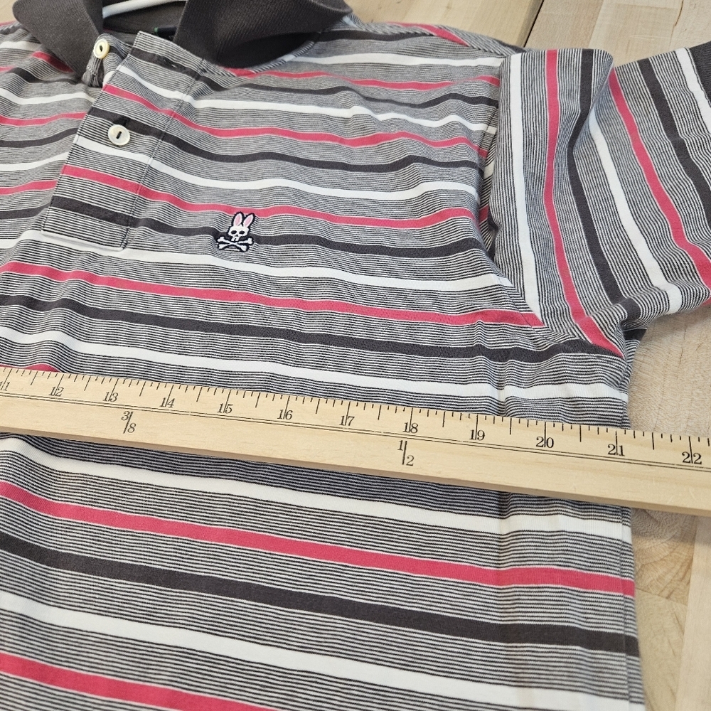 Psycho Bunny Polo Shirt Men’s Size 6 LOT OF 2 Blue Green Red - Picture 6 of 9